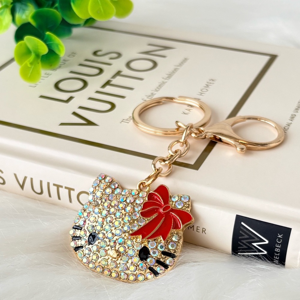 Hello Kitty Red Bow Iridescent Keychain/ Bag‎ Charm